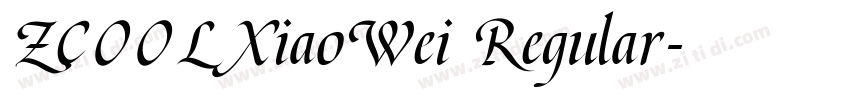 ZCOOLXiaoWei Regular字体转换